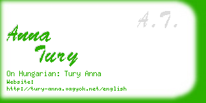 anna tury business card